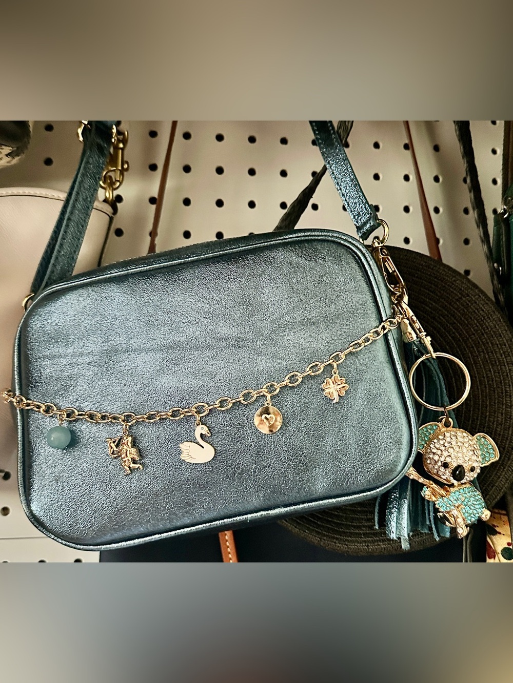 Betsey Johnson Koala Rhinestone Necklace Or Bag Charm - Picture 5 of 6